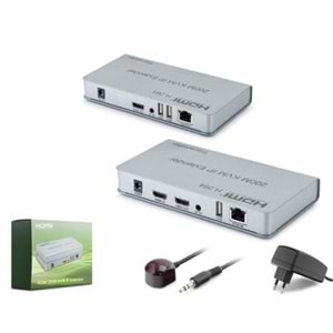 HADRON HDX1424 HDMI KVM IP Extender H.264 Loop Out IR 1080p 60 Hz 200 m Gri