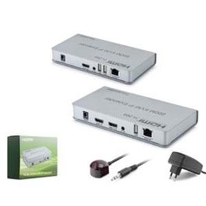 HADRON HDX1424 HDMI KVM IP Extender H.264 Loop Out IR 1080p 60 Hz 200 m Gri