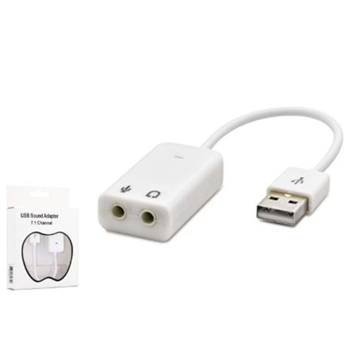 HADRON HDX5263 USB Harici Ses Kartı 7.1 Beyaz
