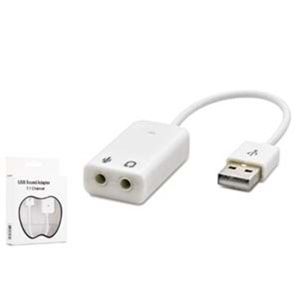 HADRON HDX5263 USB Harici Ses Kartı 7.1 Beyaz