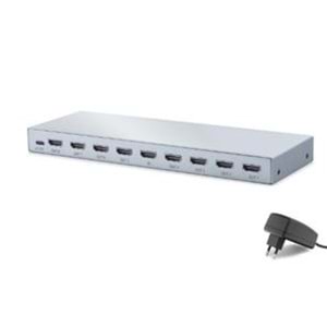 HADRON HDX1430 HDMI Splitter EDID 4K 60 Hz 1 Giriş 8 Çıkış Gri