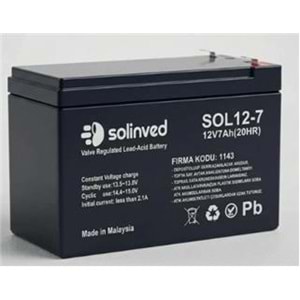 Solinved 12v 7AH Kuru Akü Premium