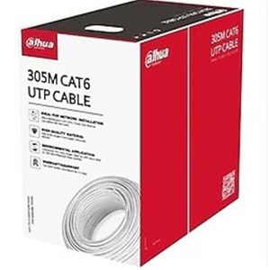 Dahua PFM920I Saf Full Bakır Cat6 Kablo Beyaz 305 Metre İç Ortam
