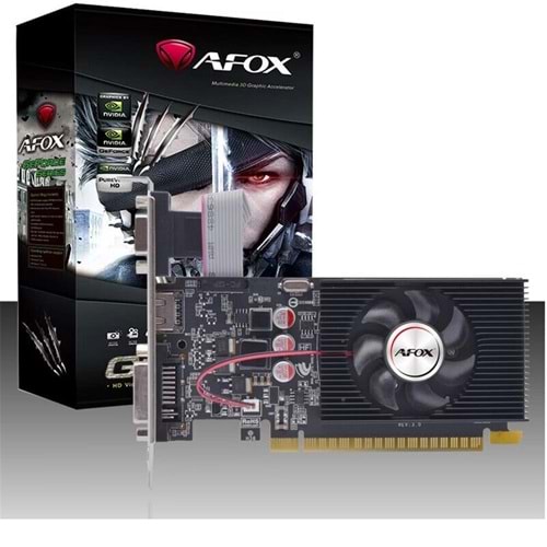 Afox Geforce Gt240 1gb Ddr3 128bit AF240-1024D3L2-V2 DVI HDMI VGA LP Single Fan Ekran Kartı
