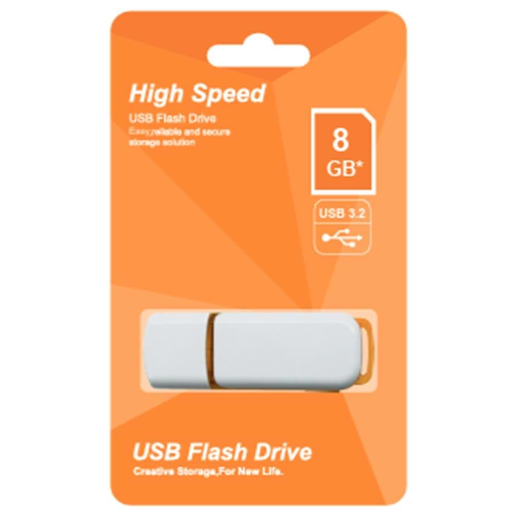Elba 8GB Plastik Beyaz-Turuncu 3.2 USB Flash Bellek