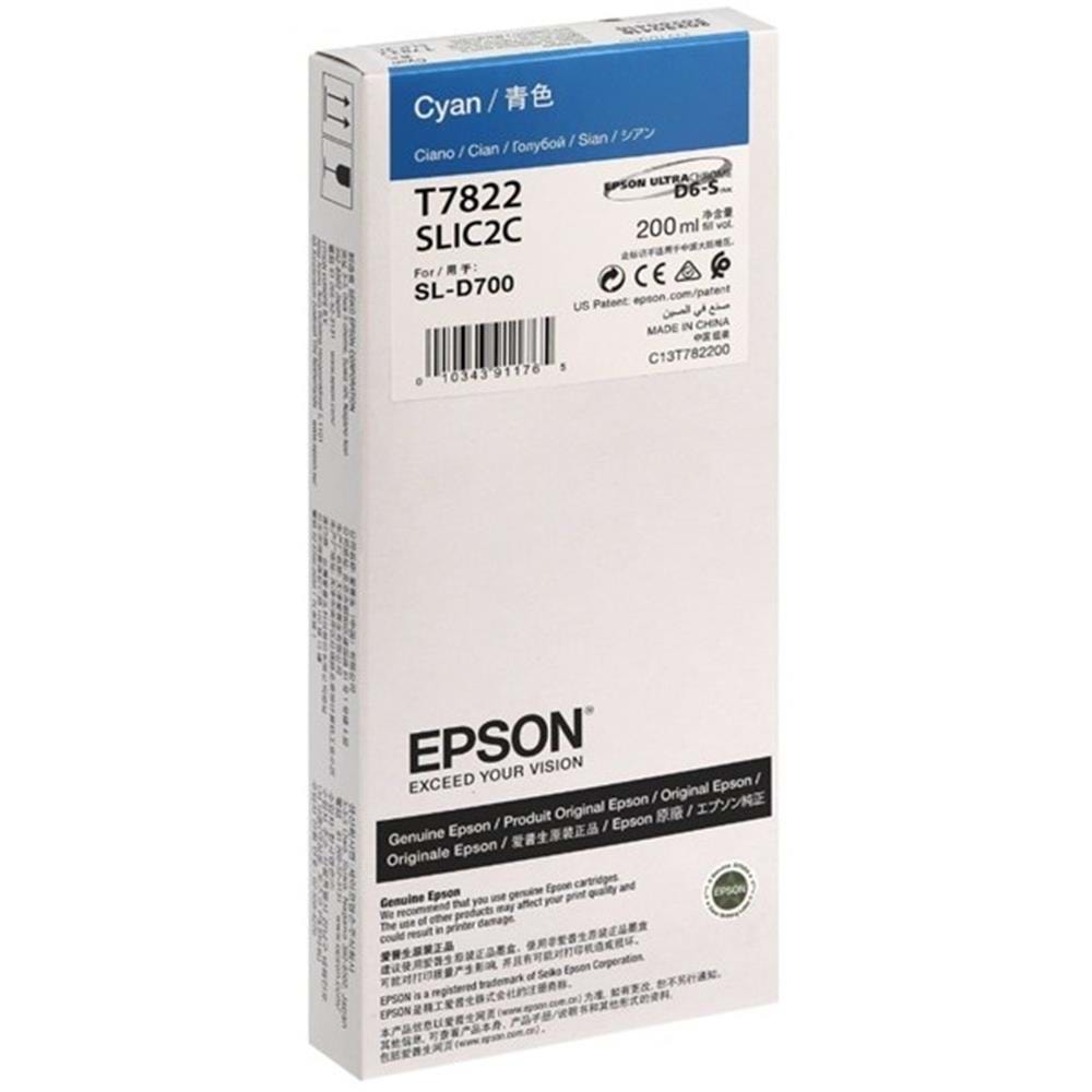EPSON SURELAB SL-D700 CYAN MÜREKKEP C13T78220N