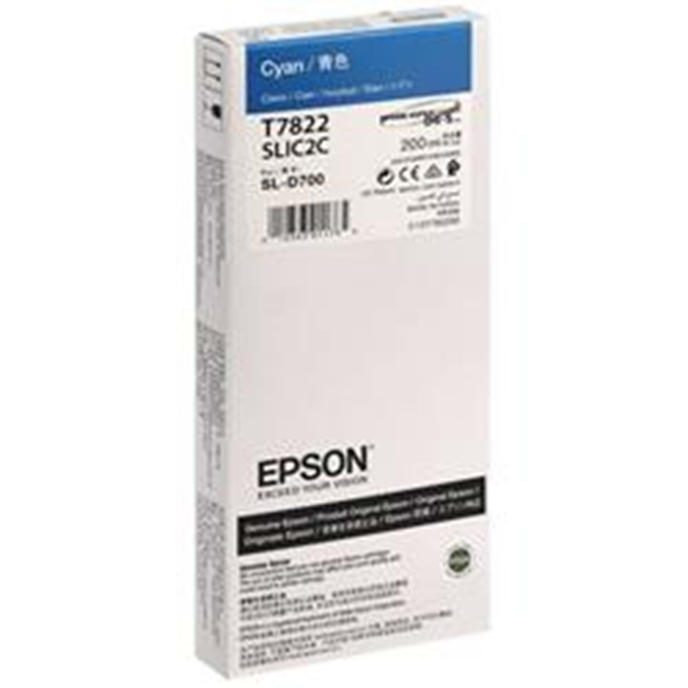 EPSON SURELAB SL-D700 CYAN MÜREKKEP C13T78220N