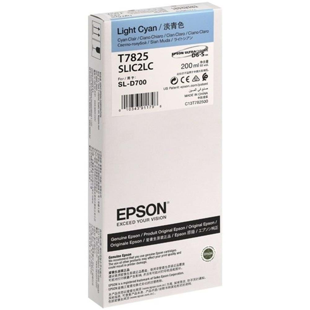 EPSON SURELAB SL-D700 LIGHT CYAN MÜREKKEP C13T78250N