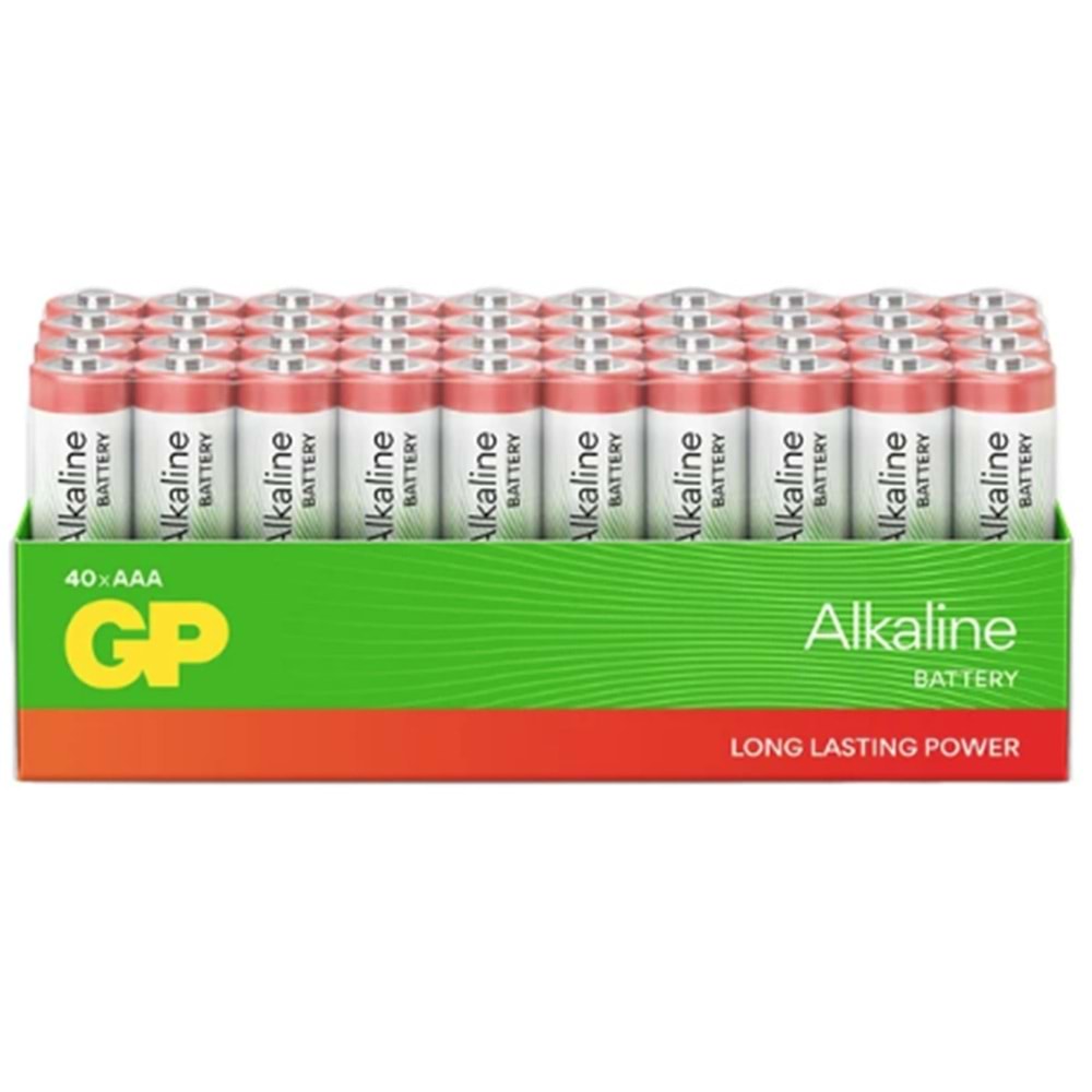 GP G-Tech LR6 AA Boy Red Alkalin Kalem Pil 40'lı Paket GP15ARETA21-2GST40