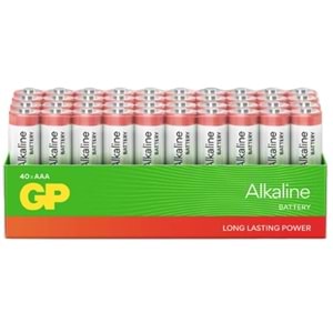 GP G-Tech LR6 AA Boy Red Alkalin Kalem Pil 40'lı Paket GP15ARETA21-2GST40