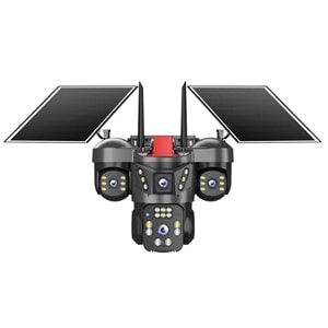 Joysee SW4 12Mp AOR 2x3.6mm 2x2.8mm 2 Solar+Wifi Dört Kamera 22IR+12Led PTZ