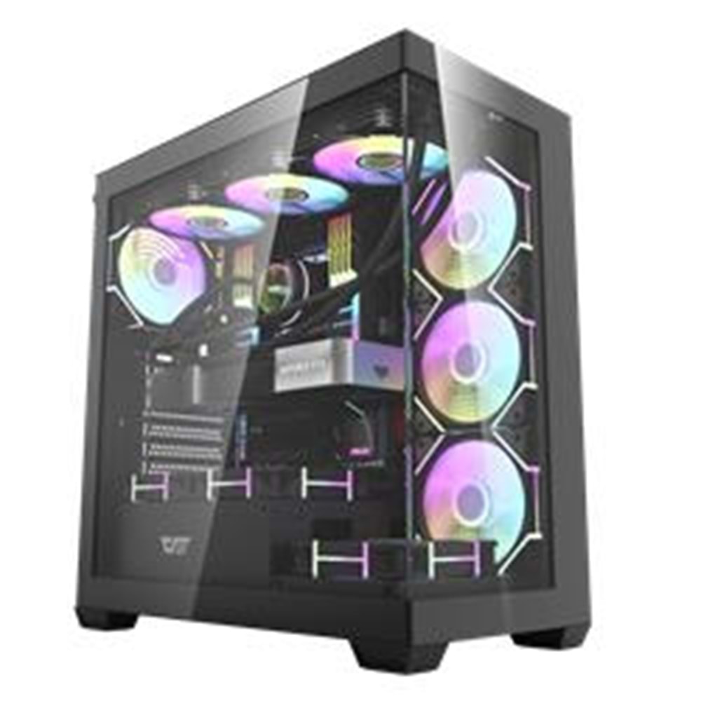 darkFlash DS900-B 650W 80+ Power Supply 4-12cm ARGB Fan Siyah Kasa