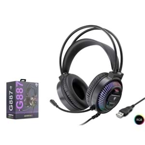 MOFAN G887 USB RGB 7.1 Surround Over-Ear Mikrofonlu Gaming Kulaklık Siyah