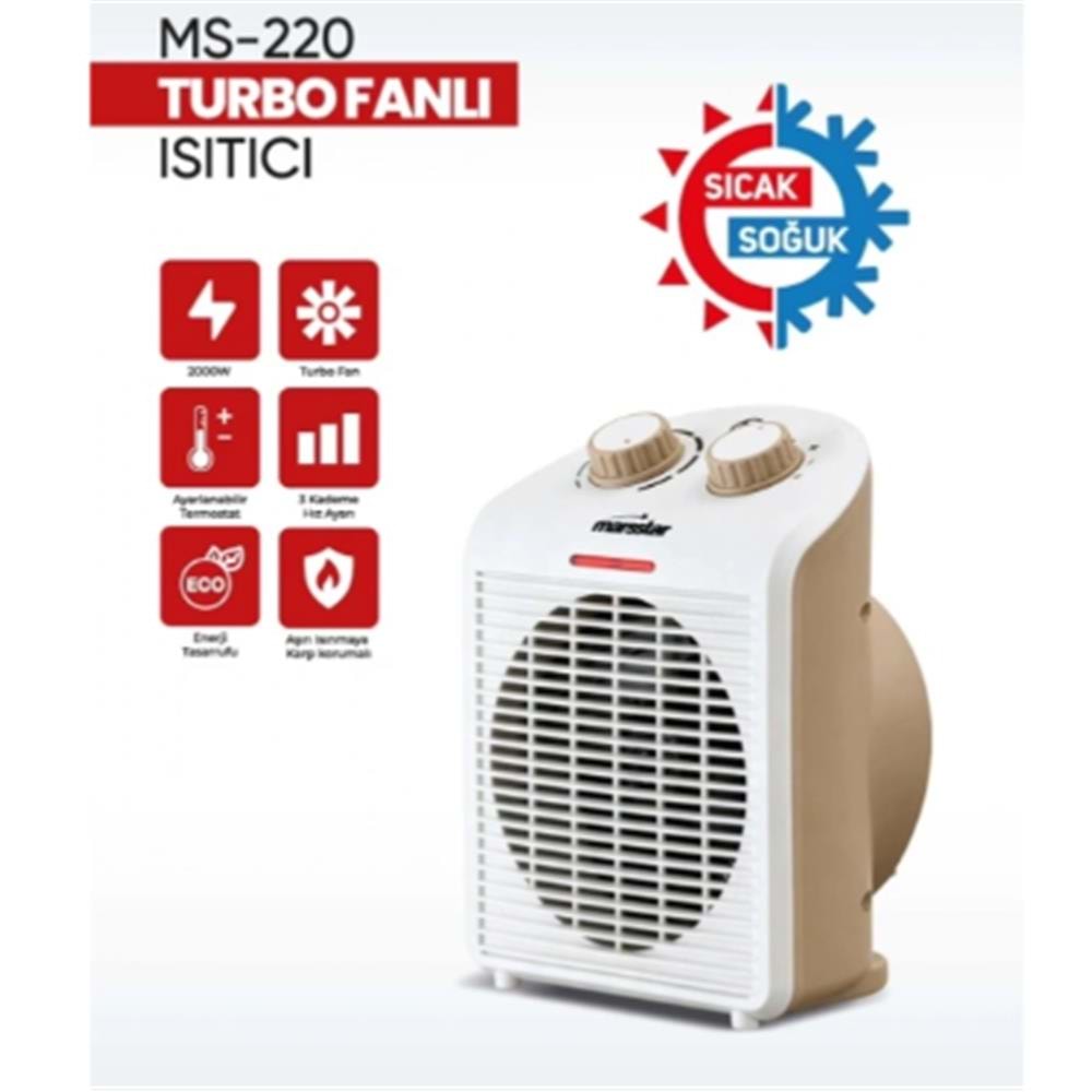 Marsstar Ms-220 Sıcak-Soğuk Fanlı Isıtıcı 