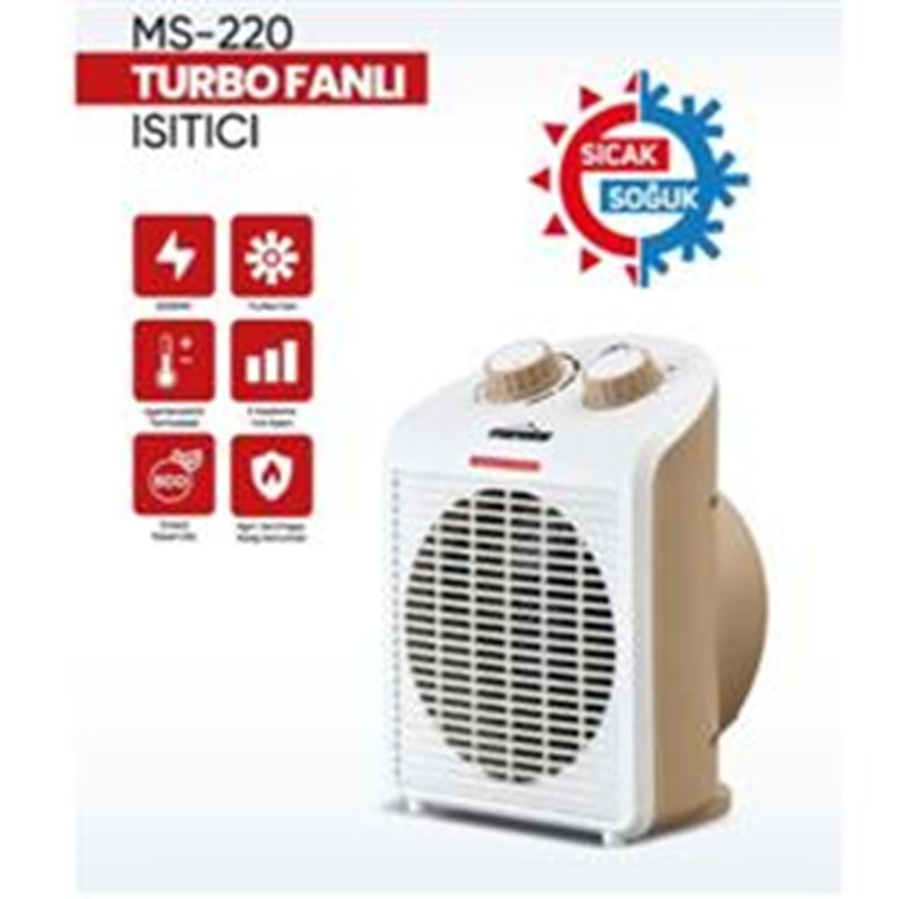 Marsstar Ms-220 Sıcak-Soğuk Fanlı Isıtıcı 