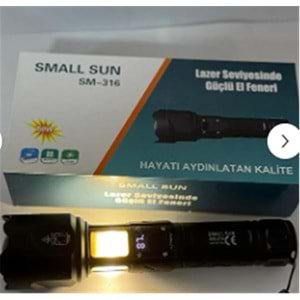 Small Sun SM-316 Metal Fener 50w Şarjlı Led Gösterge 5000Mah (25560 3 7v Lı-on Pil)