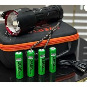 Everton RT-T709 Çantalı Metal Fener 60w 6000 lümen Led Gösterge 4-2600 mah Şarjlı Pil Zoomlu