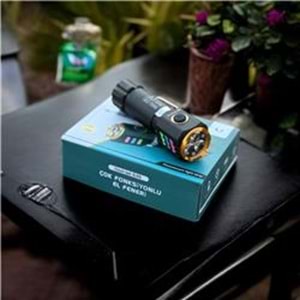 Small Sun SM-301 Mıknatıslı Fener 30w 3Led Şarjlı 3.7 18650 Li-on Pil