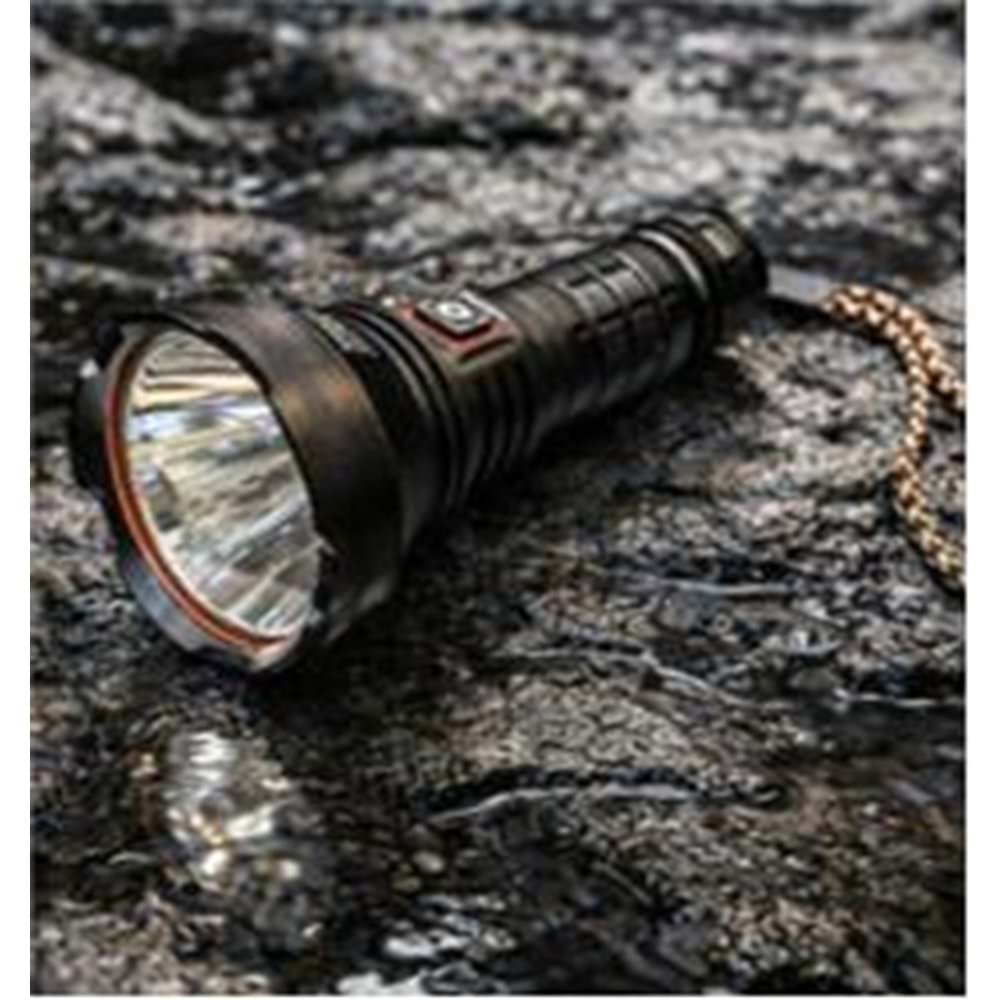 Small Sun SM-F805 Metal Fener 80w 2000lümen (4800mah li-on 3.7- 26650) Şarjlı 