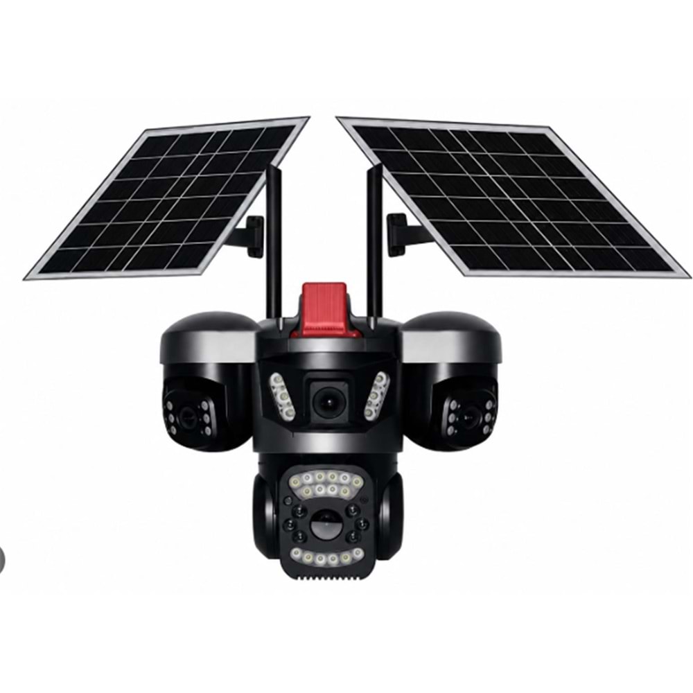 Apronx APX-WSP464 9Mp AOV 4G 2 Solar Panel Üç Kamera PTZ