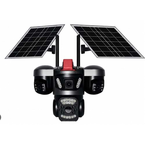 Apronx APX-WSP464 9Mp AOV 4G 2 Solar Panel Üç Kamera PTZ