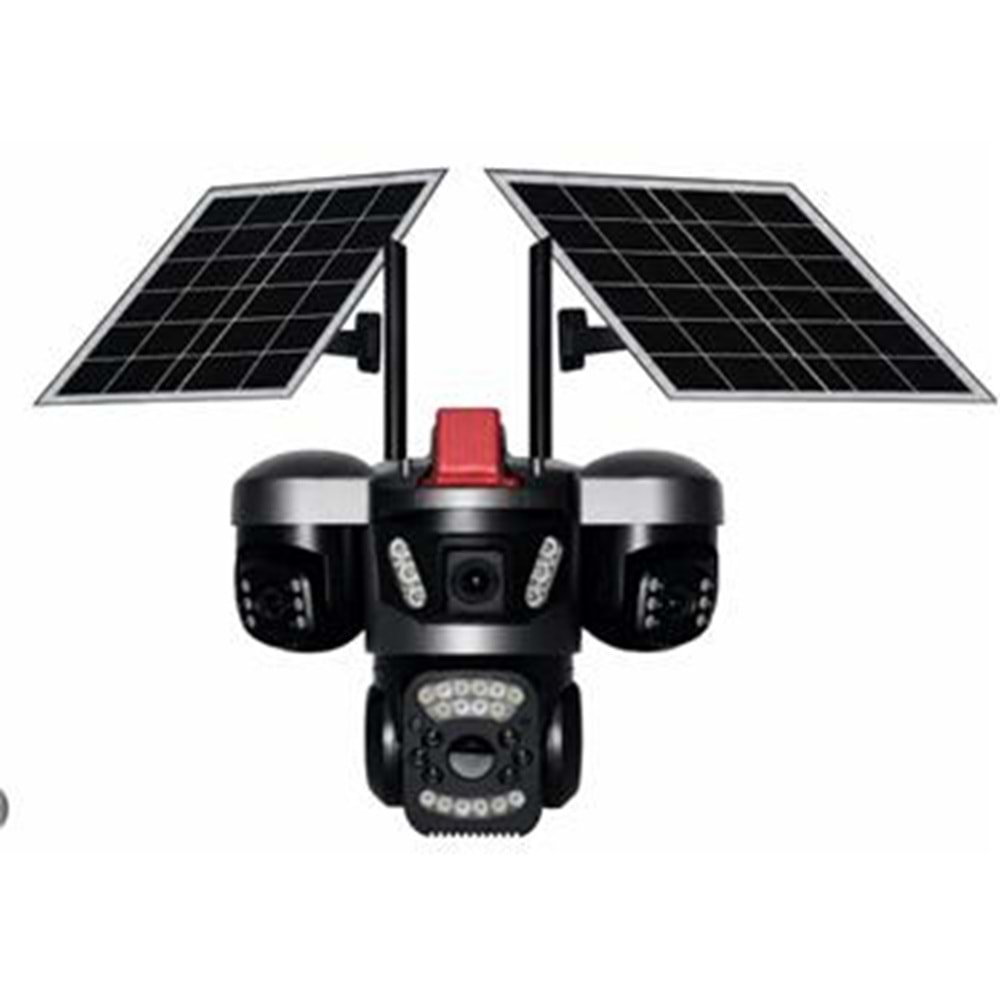 Apronx APX-WSP464 9Mp AOV 4G 2 Solar Panel Üç Kamera PTZ