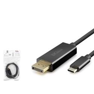 HADRON HDX7858 Type-C to DisplayPort Görüntü Kablosu 4K 144 Hz 1.8 m Siyah