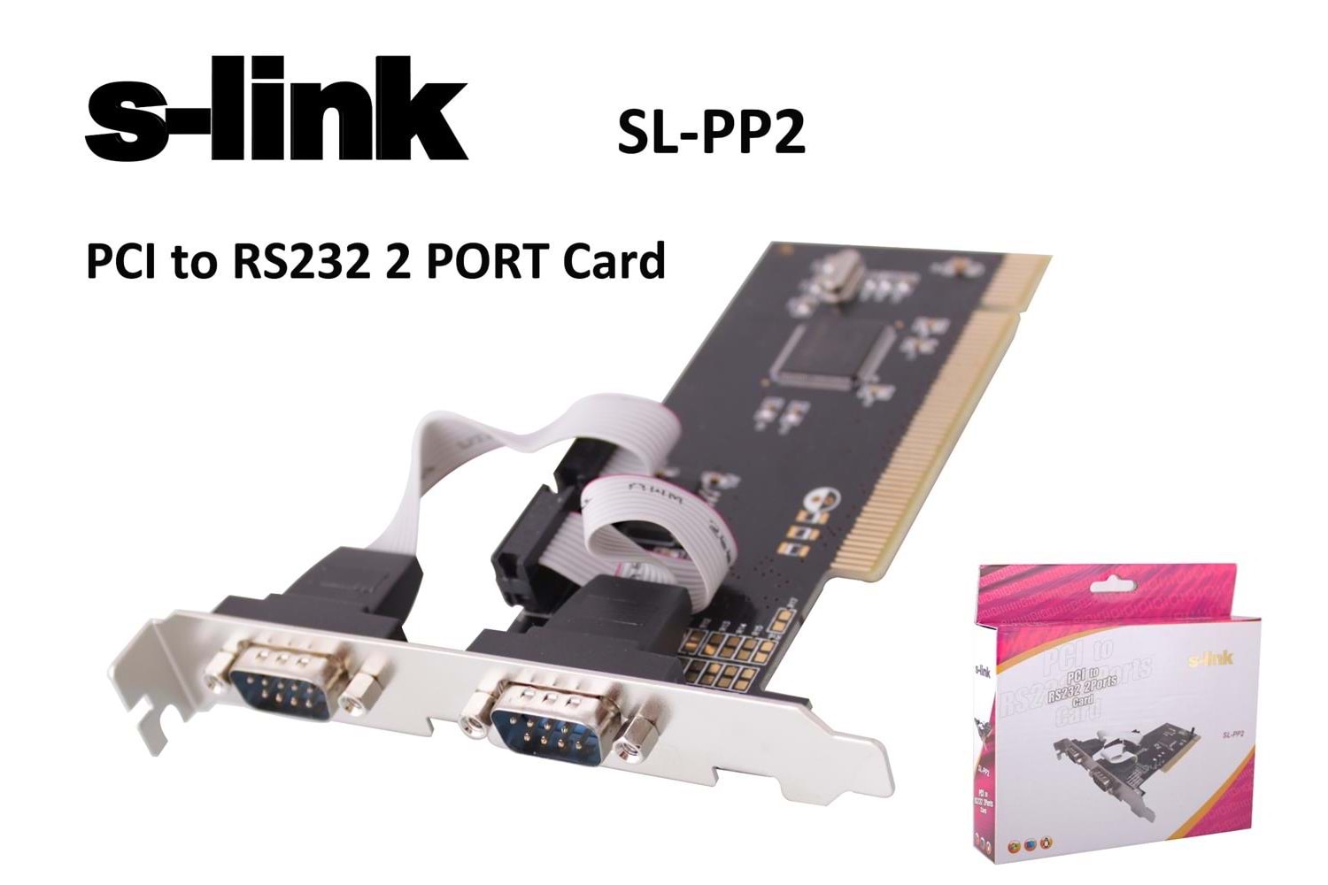 S-link SL-PP02 2 Port rs232 Pcı Kart