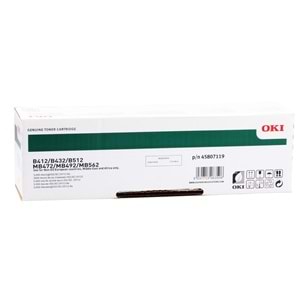 OKI 45807102 YAZICI TONERİ SİYAH - B412 B432 B512 MB472 MB492 MB562 - 3.000 SAYFA