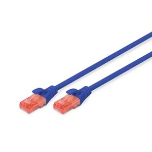DIGITUS 1metre CAT6 Utp DK-1617-010/B Mavi Patch Kablo (10'lu Paket)