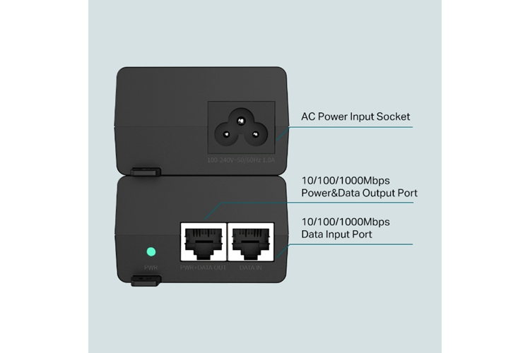 TP-LINK TL-POE160S GIGABIT 48VOLT 30WATT POE Adaptör