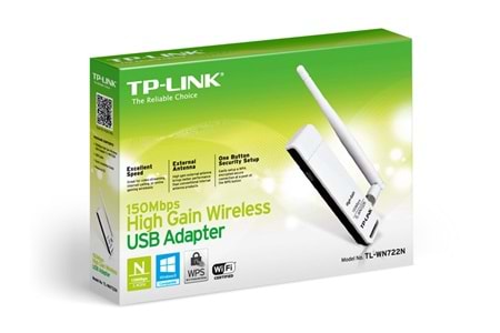 Tp-Link TL-WN722N 150 Mbps Antenli Kablosuz USB Adaptör