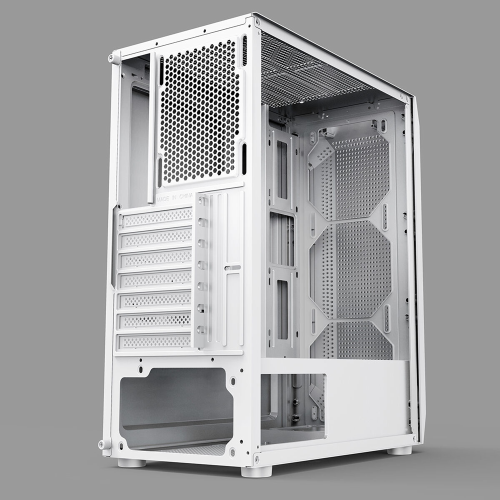 POWERBOOST 650W 80+ VK-P1882BW 4-Rainbow Fanlı Gaming Mid-Tower PC Kasası Beyaz