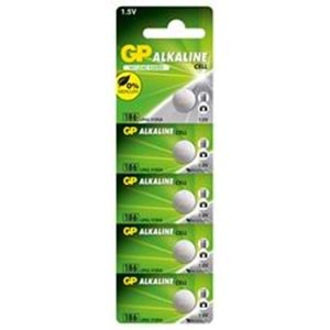 GP GP186-C5 LR43 AG12 Alkalin Düğme Pil 5'li Paket