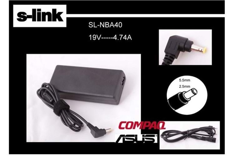 S-link sl-nba40 19v 4.74a 5.5-2.5 Notebook Adaptörü
