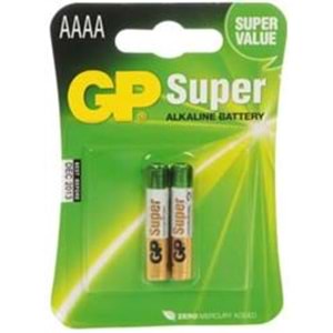 GP AAAA 25A Alkalin İncenin İncesi Pil 2'li Paket GP25A-U2