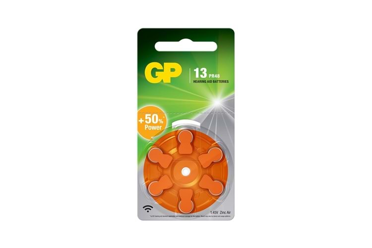GP ZA13 1.4V Düğme Kulaklık Pili 6'lı Paket