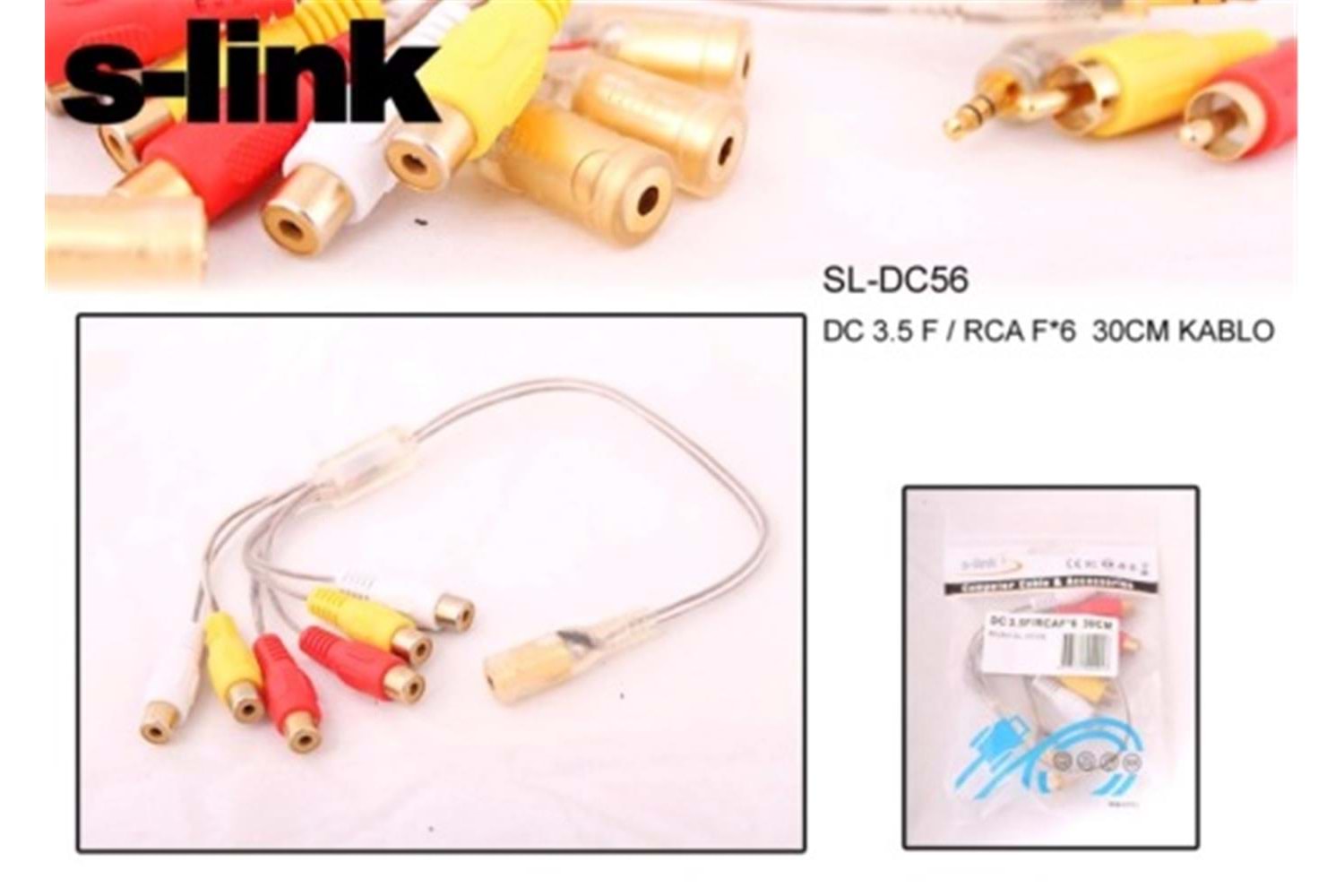 S-link SL-DC56 3.5mm Stereo 6lı Ses Çoklayıcı