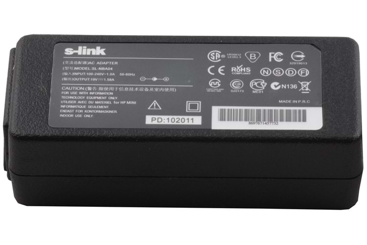 S-link SL-NBA04 30w 19v 1.58a 4.0-1.7 Notebook Adaptör