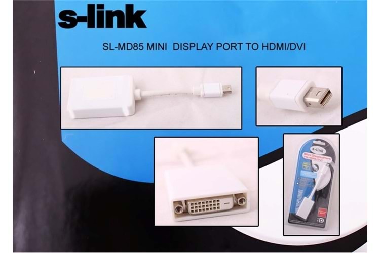S-link SL-MD85 Mini Display Erkek To Dvı 24+5 Çevirici