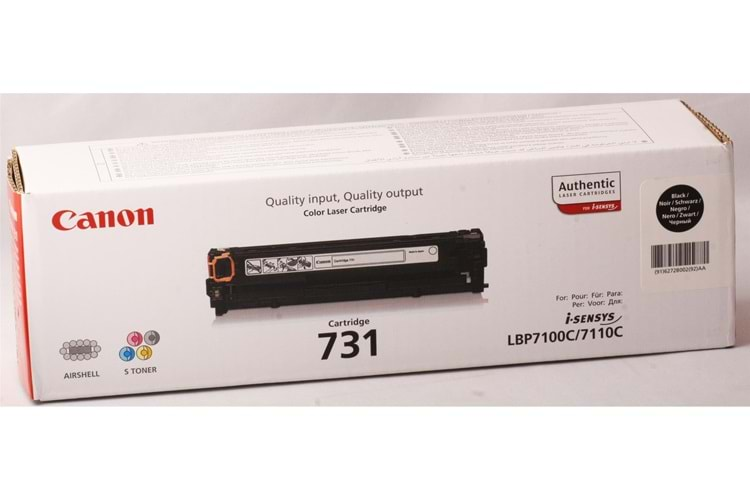 Canon CRG-731BK Black Siyah 1.400 Sayfa Toner LBP7110 MF628-8230-8280