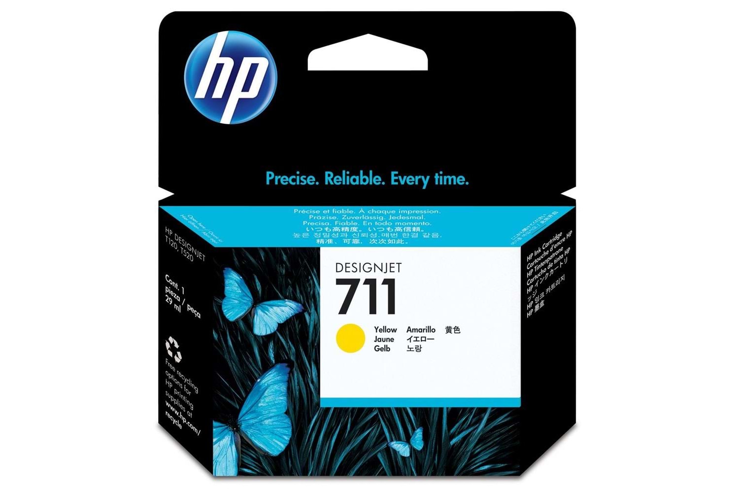 HP 711 Yellow Sarı 29ML Plotter Kartuşu CZ132A