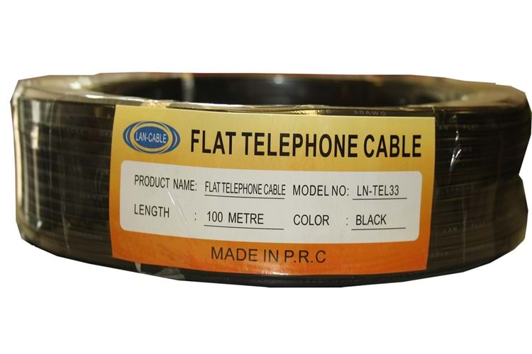 Köken LN-TEL33 100mt Siyah Telefon Kablosu