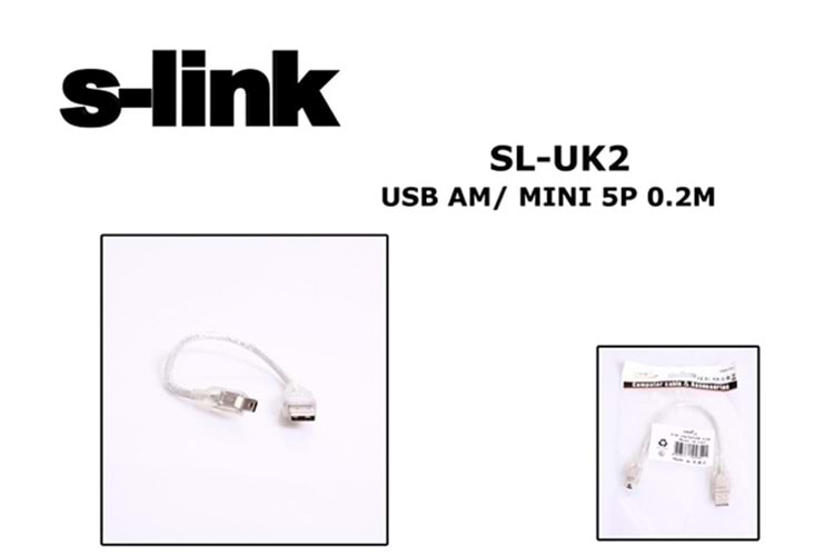 S-link SL-UK2 Mini 5p To 0.20mt Usb Kamera Kablosu