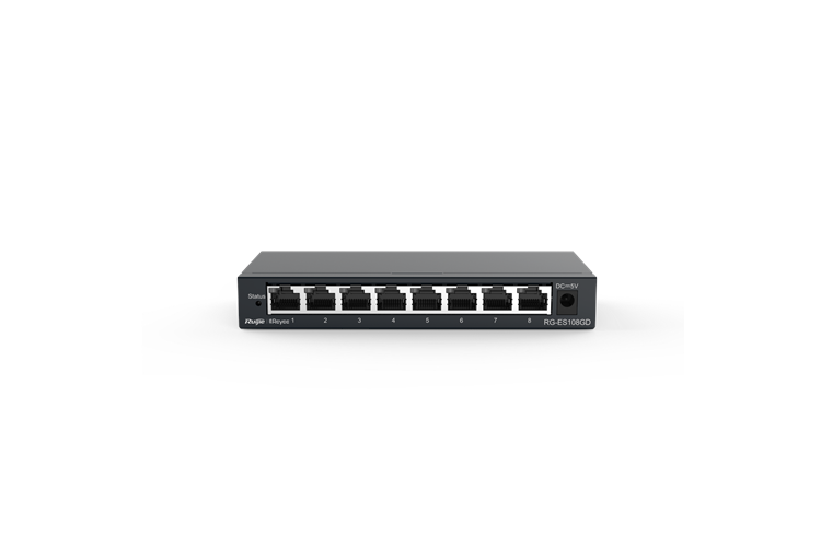 RUIJIE 8port Gigabit Yönetilemez Switch Masaüstü Çelik Kasa REYEE RG-ES108GD