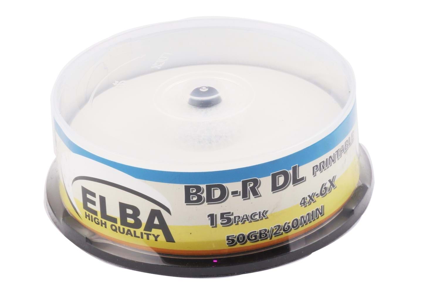 Elba Blu-Ray BD-R 6X 50GB 15Lİ Cake Box Prıntable
