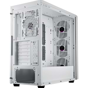 COOLERMASTER MasterBox 600 TG MB600-WGNN-S00 3-14CM ARGB Fanlı Gaming EATX PC Kasası Beyaz