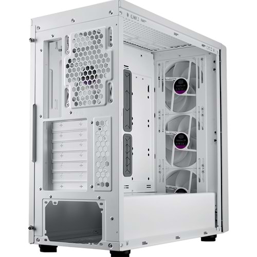 COOLERMASTER MasterBox 600 TG MB600-WGNN-S00 3-14CM ARGB Fanlı Gaming EATX PC Kasası Beyaz