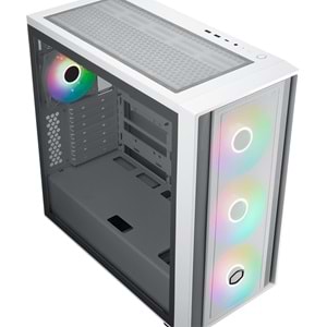 COOLERMASTER MasterBox 600 TG MB600-WGNN-S00 3-14CM ARGB Fanlı Gaming EATX PC Kasası Beyaz