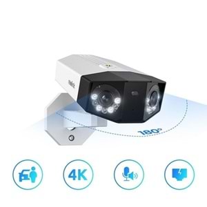 REOLINK 8MP Panoramik 3.2mm 180° Çift Lensli Wıfı Kablosuz IP Kamera Duo 2
